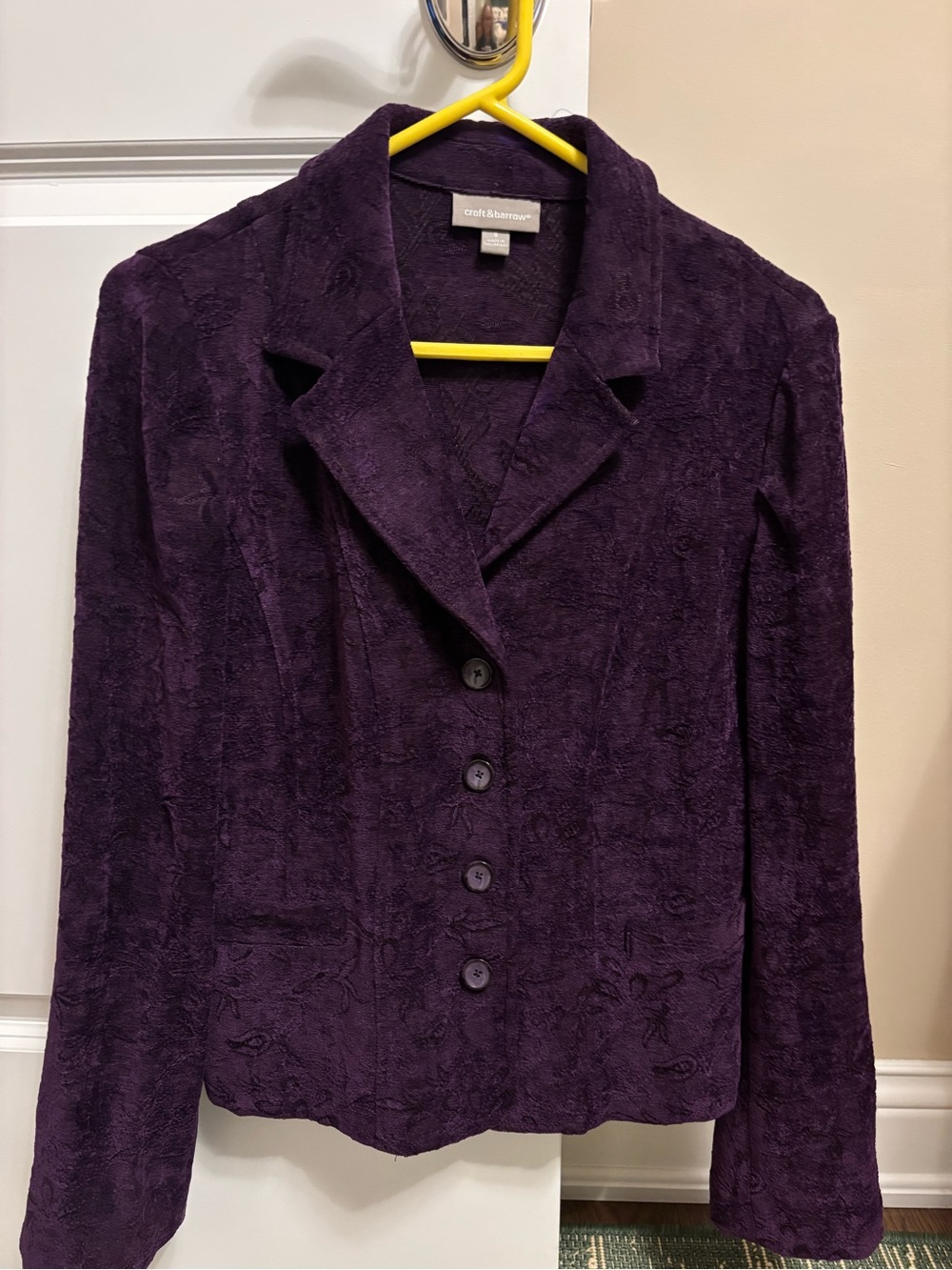 Dark Purple Textured Blazer